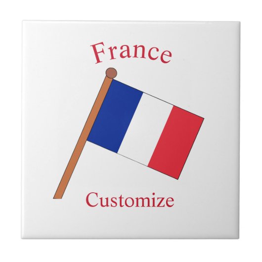 フランス国旗サンダーカーヴ タイル (正面)