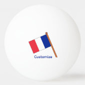 フランス国旗サンダーカーヴ 卓球ボール (裏面)