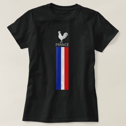 フランス国旗ジャージーフランスのサッカーサッカー Tシャツ (デザイン正面)