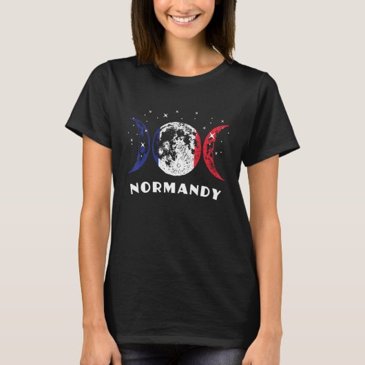 フランス国旗ノルマンディーシティ Tシャツ (正面)