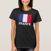 フランス国旗フランスので女性男性 Tシャツ (正面)