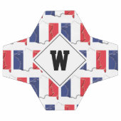 フランス国旗モノグラム サッカーボール (フラット)