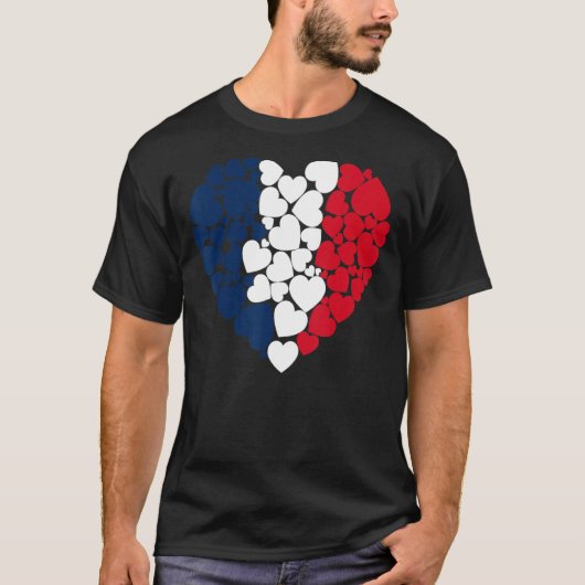 フランス国旗ラブフランス Tシャツ (正面)