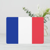 フランス国旗付きの愛国的な招待状 招待状 (スタンド正面)
