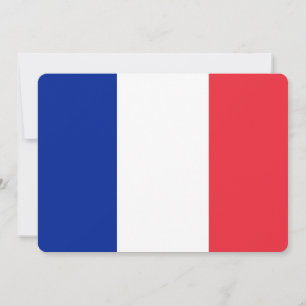 フランス国旗付きの愛国的な招待状 招待状