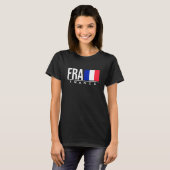 フランス国旗国際的国コードFraスポーツ Tシャツ (正面フル)