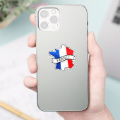 フランス国旗地図愛国フランスの誇りワールドカップ シール (スマートフォン)