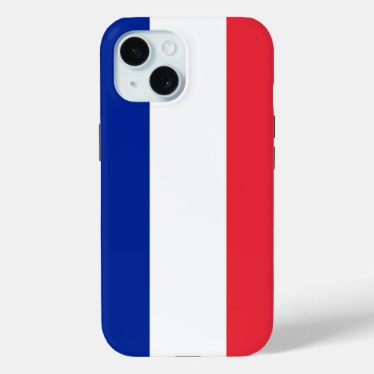 フランス国旗柄のApple iPhone 15 Case-Mateケース Case-Mate iPhoneケース (裏面)