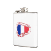 フランス国旗登山カラビナー フラスク (左)