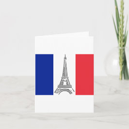 フランス国旗 エッフェル塔 パリ ノートカード