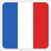 フランス国旗 スクエアシール (正面)
