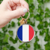 フランス国旗、トリカラー国旗 キーホルダー (手)