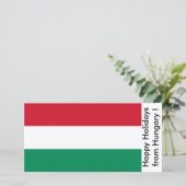 フランス国旗、ハンガリーからのハッピーホリデー シーズンカード (スタンド正面)