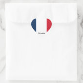フランス国旗 ハートシール (バッグ)