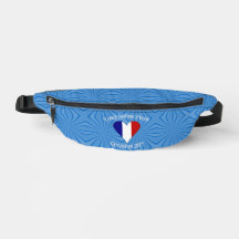 フランス国旗 ハート型 青い背景 オーダーメイド