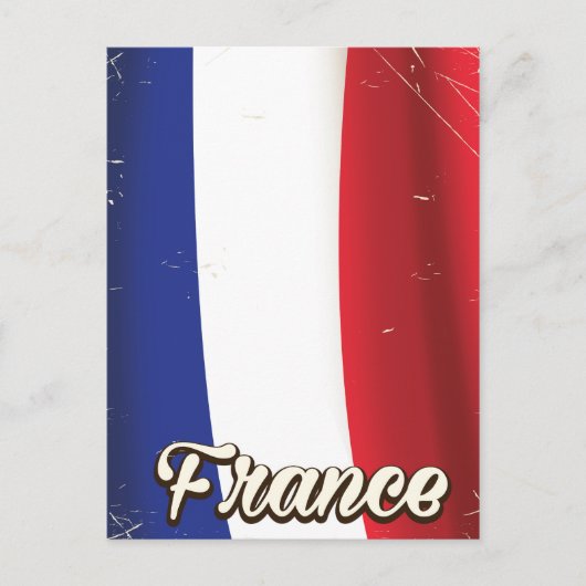 フランス国旗 バカンス ポスター ポストカード (正面)