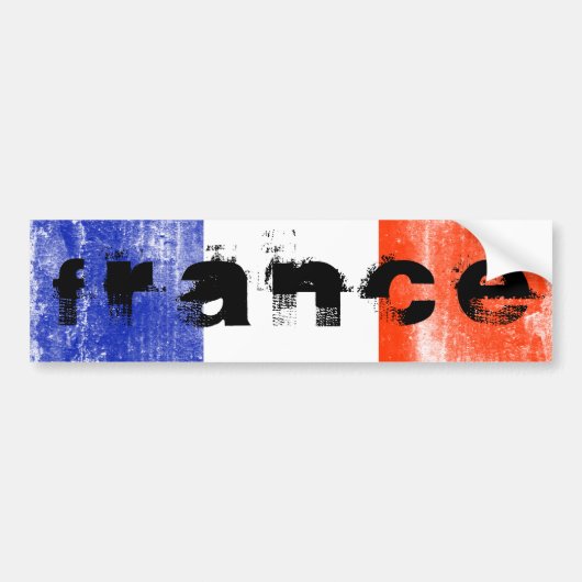 フランス国旗 バンパーステッカー (正面)