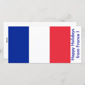 フランス国旗、フランスからのハッピーホリデー シーズンカード (正面/裏面)