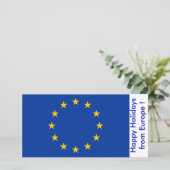 フランス国旗、ヨーロッパからのハッピーホリデー シーズンカード (スタンド正面)