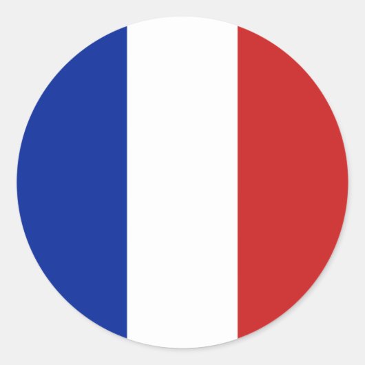 フランス国旗 ラウンドシール (正面)
