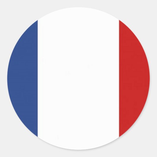 フランス国旗 ラウンドシール (正面)