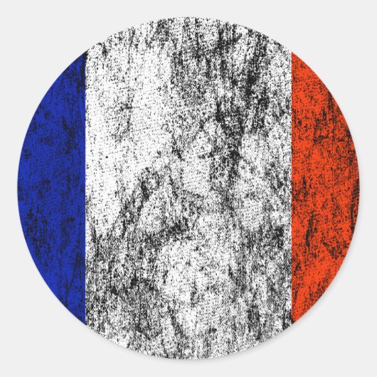 フランス国旗 ラウンドシール (正面)