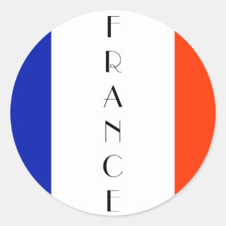 フランス国旗 ラウンドシール
