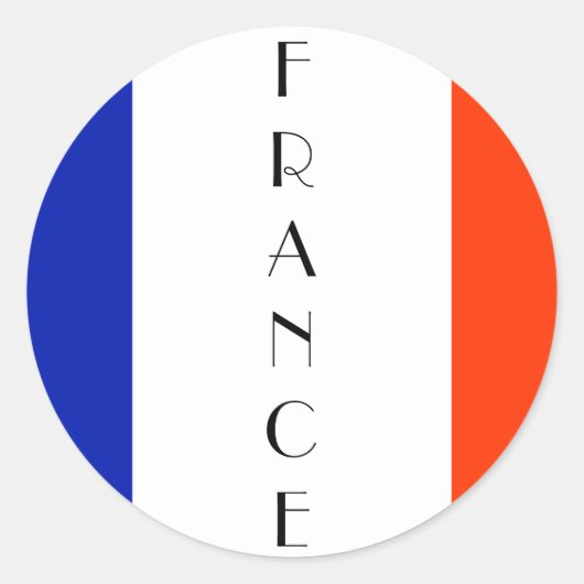 フランス国旗 ラウンドシール (正面)