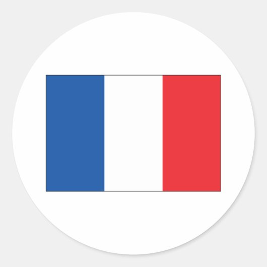 フランス国旗 ラウンドシール (正面)