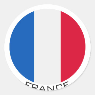 フランス国旗 ラウンドシール