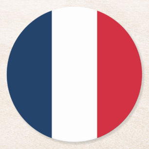 フランス国旗 ラウンドペーパーコースター
