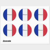 フランス国旗、ラベル ラウンドシール (シート)