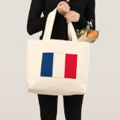 フランス国旗 ラージトートバッグ (正面(商品))
