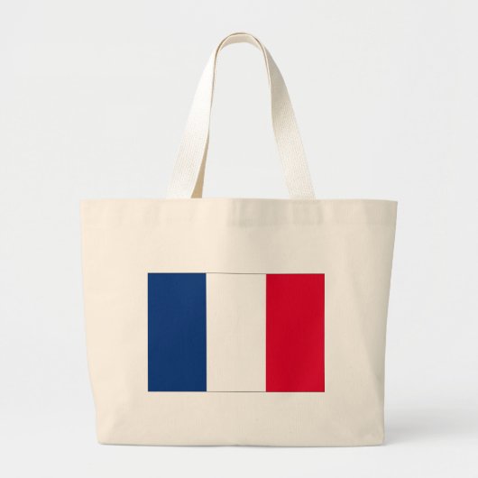 フランス国旗 ラージトートバッグ (正面)