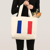 フランス国旗 ラージトートバッグ (正面(商品))