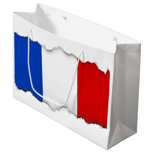 フランス国旗 ラージペーパーバッグ (正面アングル)
