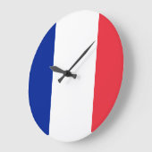 フランス国旗 ラージ壁時計 (傾斜)