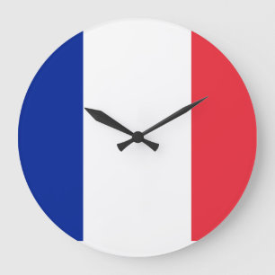 フランス国旗 ラージ壁時計