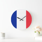 フランス国旗 ラージ壁時計 (ホーム)