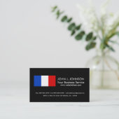 フランス国旗 名刺 (スタンド正面)