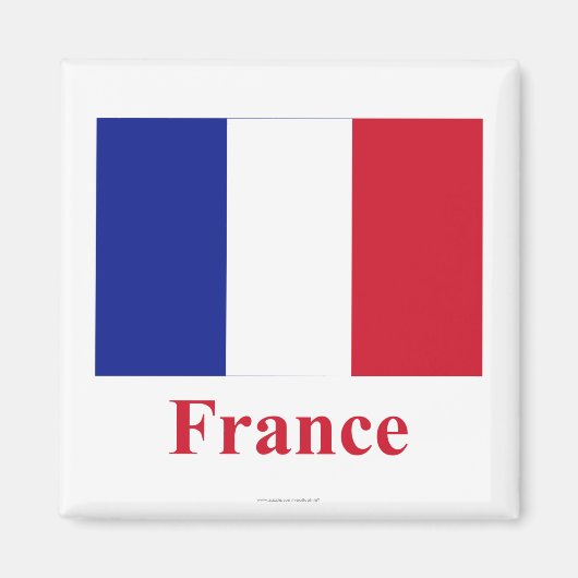 フランス国旗（名前） マグネット (正面)