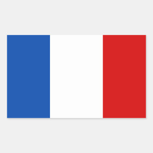 フランス国旗 長方形シール
