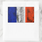 フランス国旗 長方形シール (バッグ)