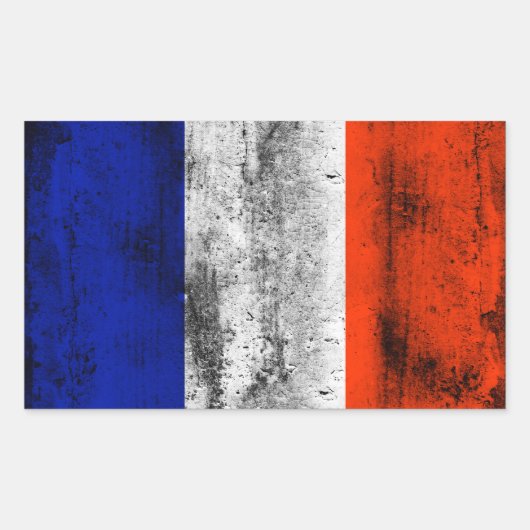 フランス国旗 長方形シール (正面)