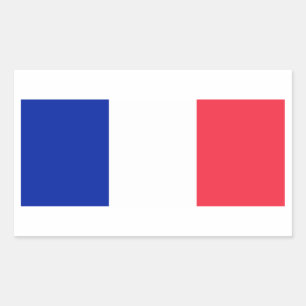 フランス国旗 長方形シール