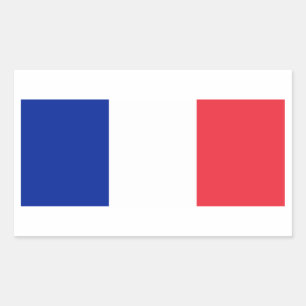 フランス国旗 長方形シール