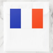フランス国旗 長方形シール (バッグ)