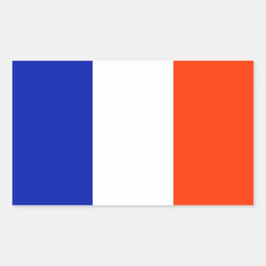 フランス国旗 長方形シール (正面)