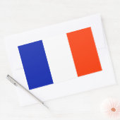 フランス国旗 長方形シール (封筒)