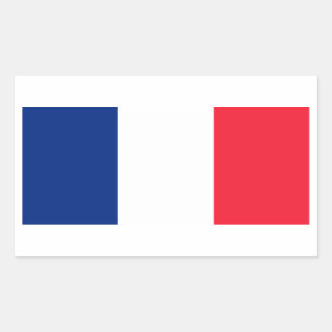 フランス国旗 長方形シール